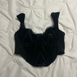 garage velvety corset top